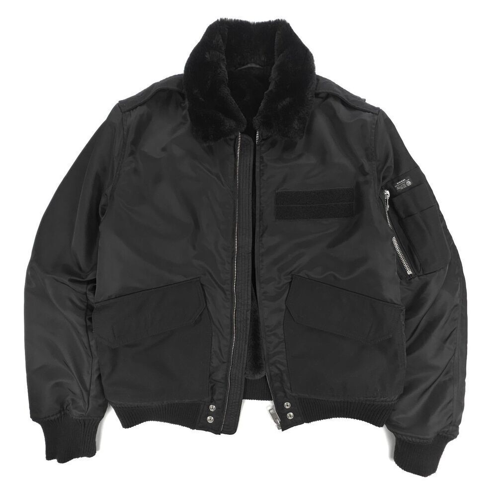 NEW Diesel W-slotkin Fur Jacket Military Gorpcore Aviator Pilot Flyer Cargo Y2k